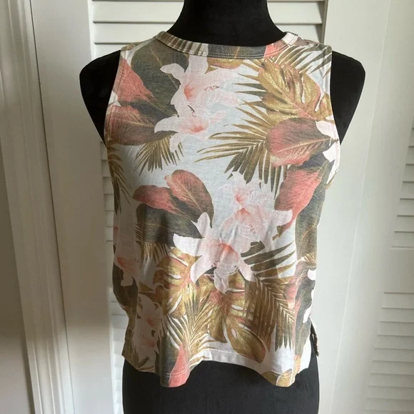Floral Summer/Spring Cotton Sleeveless Tank Top - Multicolor - Picture 1 of 3